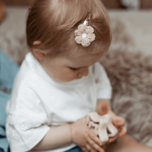 Haarclipje bloem handgemaakt - LivLaVie